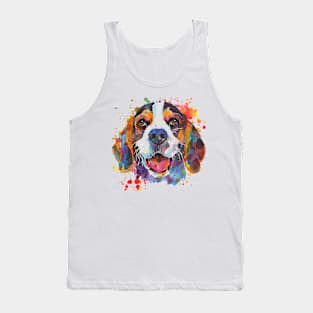 Beagle Water Color Pop Art for Dog Lover Tank Top